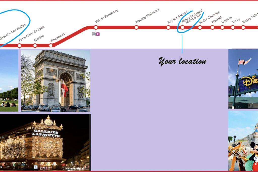 Le Petit Noisy Entre Paris Et Disney, Proche Centrex Avec Jardin Privatif Et Parking Exterior photo